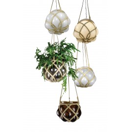 Macramé suspension pot