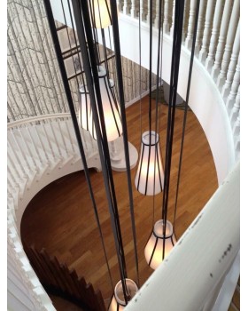 Lampe HELIUM Suspension Noir/ Couleur