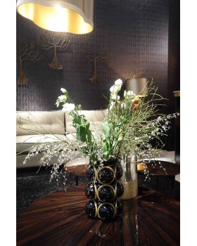 Vase CIRCLE Black & Gold