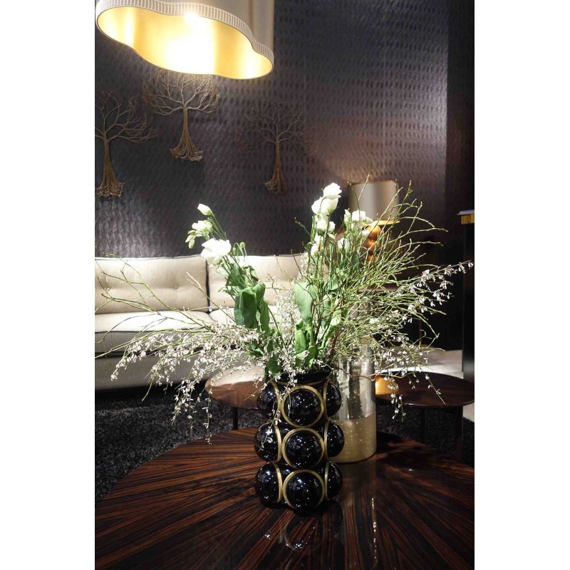 Vase CIRCLE Black & Gold