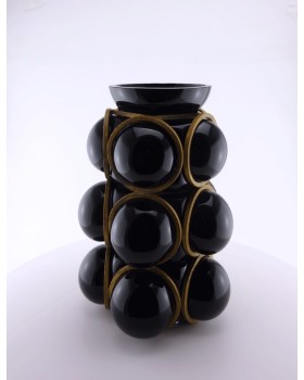 Vase CIRCLE Black & Gold