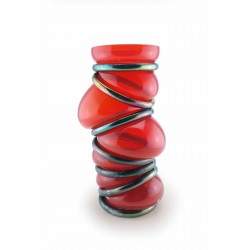 Vase CHAIN RING Rouge