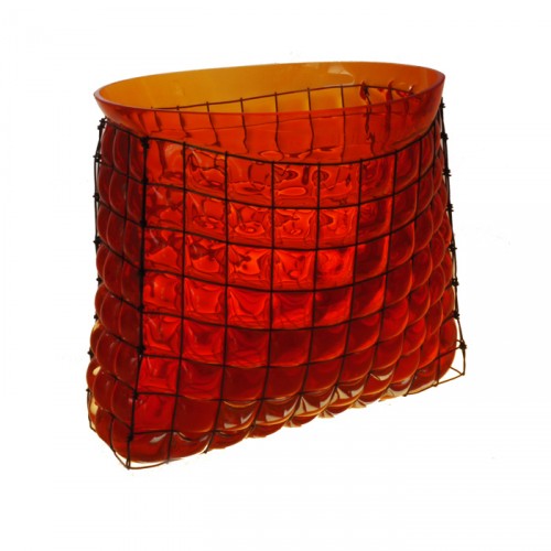 GRID Bag Small vase Red