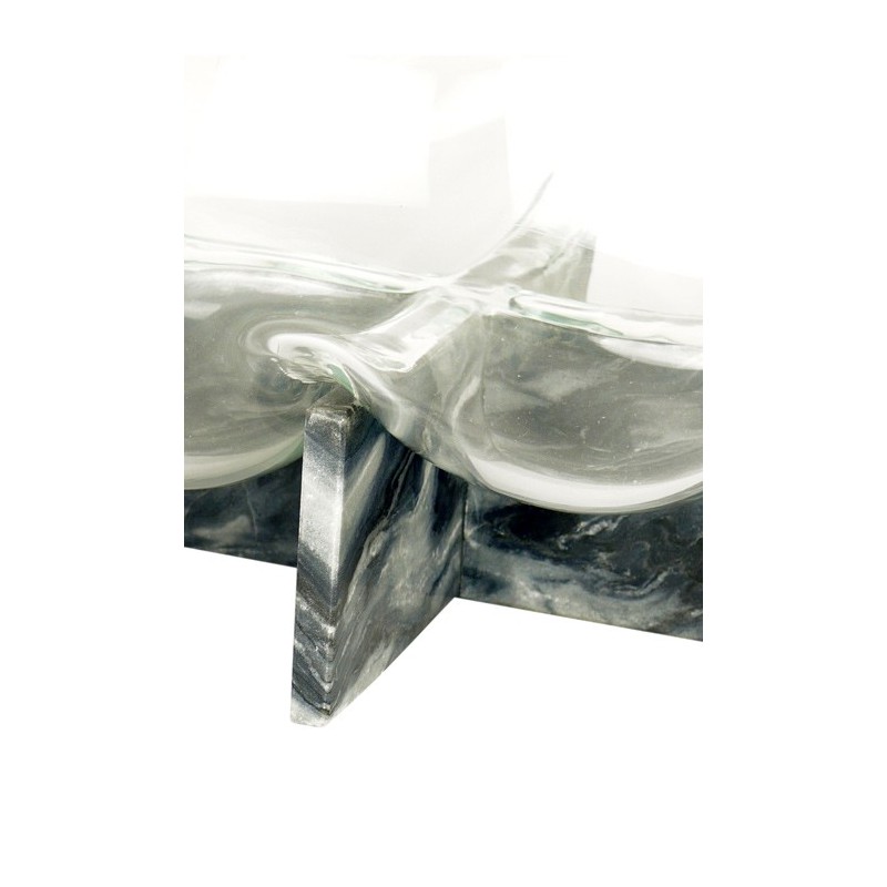 GRAVITY CROSS Dish Marbre Gris