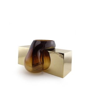 VASE PRESSE-GREY MARBRE