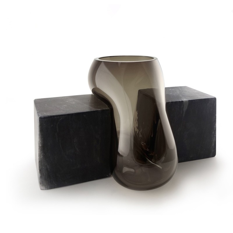 VASE PRESSE-GREY MARBRE