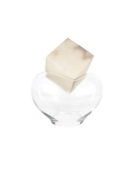GRAVITY CUBE Sculpture Marbre Gris