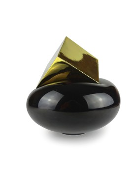 GRAVITY CUBE Sculpture Marbre Gris