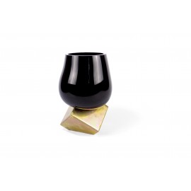 Vase CUT CUBE Black & Gold